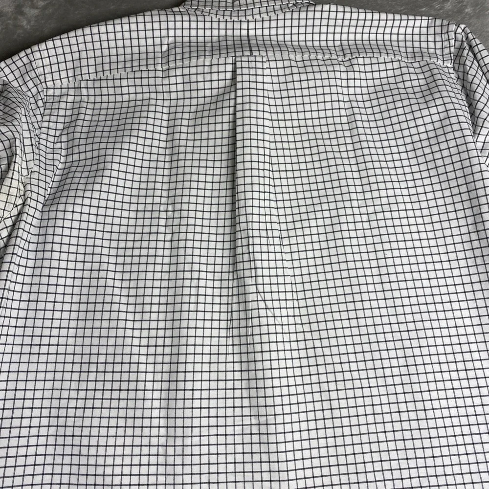 Polo Ralph Lauren Men's XLT  XL Tall White Black Windowpane Check Shirt